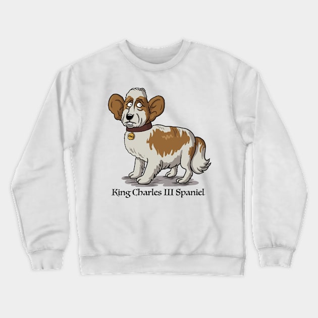 King Charles III Spaniel Crewneck Sweatshirt by GODDARD CREATIVE